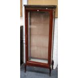 An early 20th Century French stained beech and ormolu, mounted display cabinet, 64cm wide