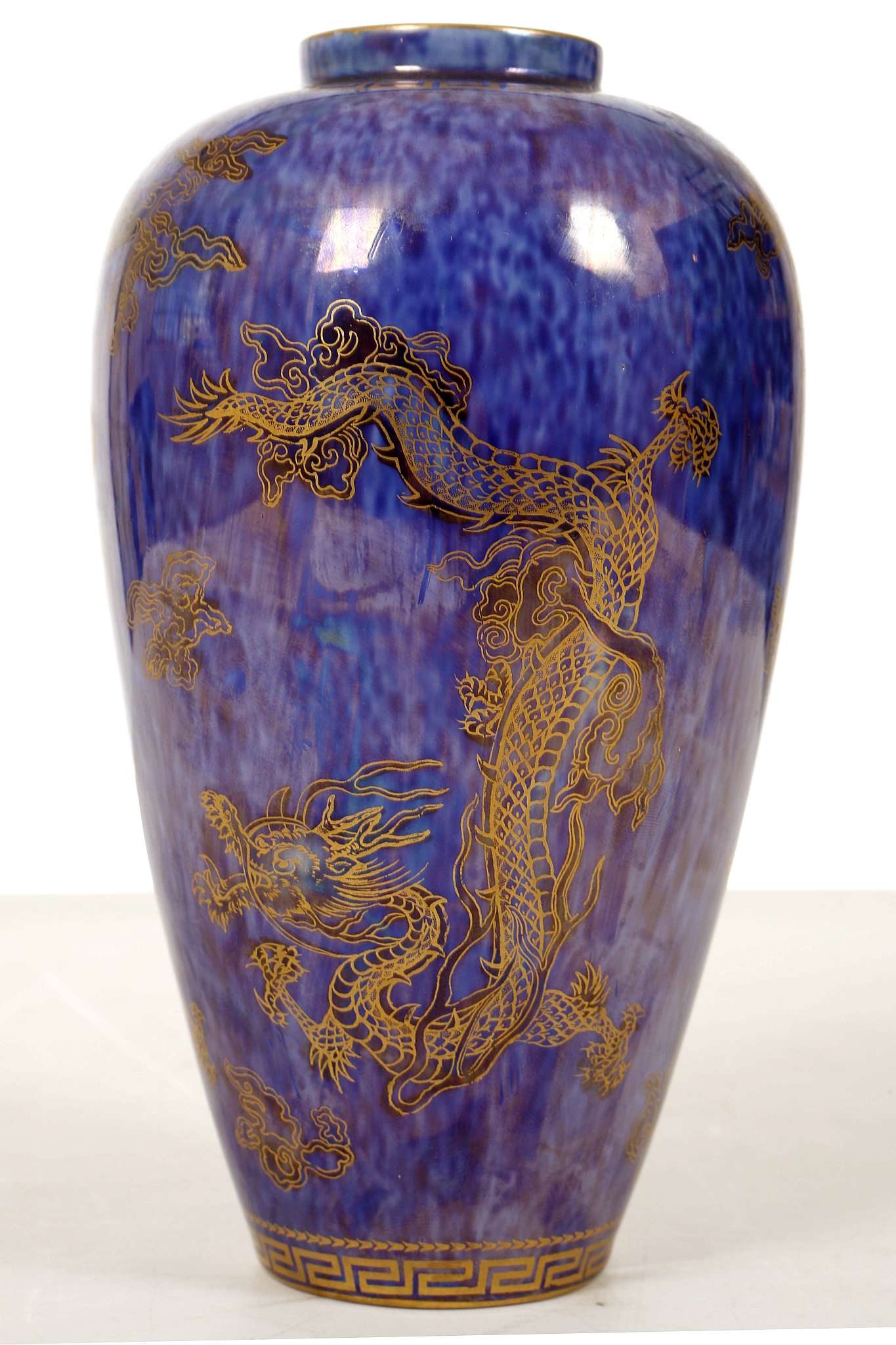 A WEDGWOOD DRAGON LUSTRE VASE, circa 1920, designed by Daisy Makeig-Jones, the baluster form - Image 3 of 5