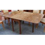 An early 20th Century drop leaf table, box legs, 102.8cm wide