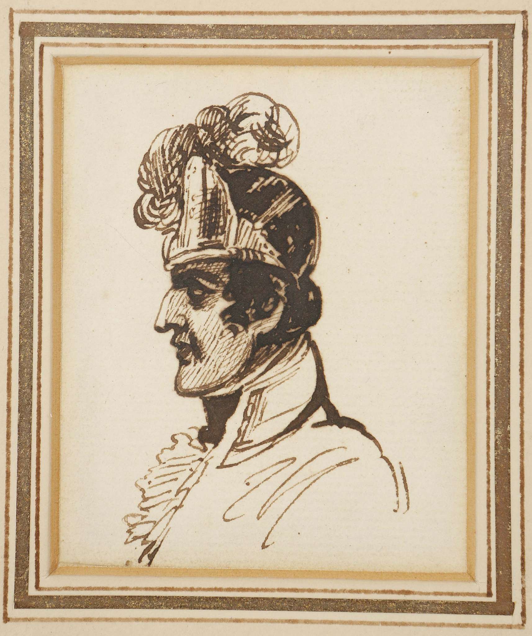 George Chinnery R.H.A. 1774-1852, 'Portrait Study of an English Army Officer' (possibly the Duke - Image 2 of 3