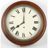 An early 20th Century mahogany framed wall clock