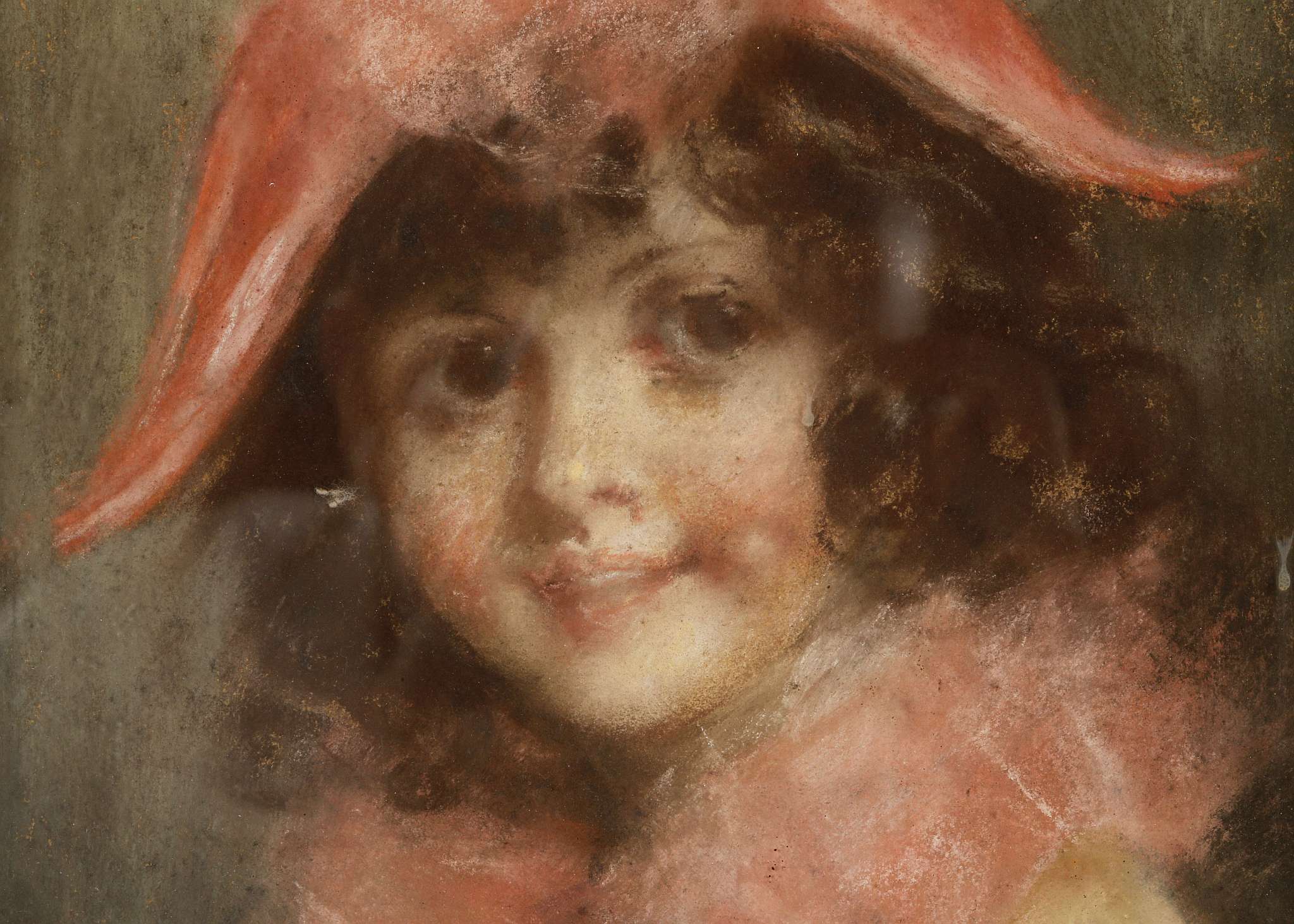Mary W. Rutherford, early 20th Century British, 'Portrait of a Young Girl as a Harlequin', pastel on - Image 3 of 5