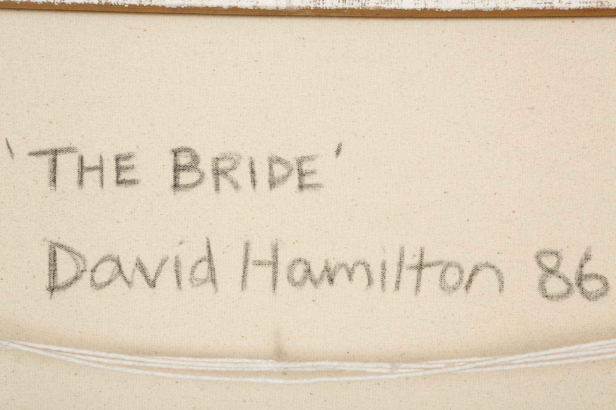 David Hamilton, 20th Century British School, 'The Bride', oil on canvas, signed verso and dated - Image 6 of 6