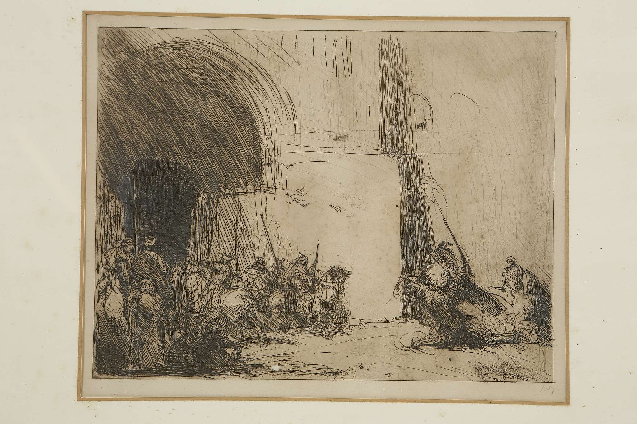 Marius Bauer 1867-1932, three drypoint etchings, each signed, mounted and framed (3) - Image 13 of 20
