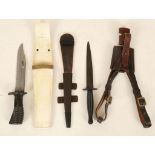 Sykes - Fairbairn style Commando knife, gun metal,