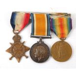 WWI Navy trio of medals awarded to Sig. 222949 R.W. Lewis R.N; 1914/18 Star, British War and