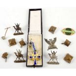 German 3rd Reich Mother's Cross of Honour gold award, Sudan Defence Force collar dogs, officers rank