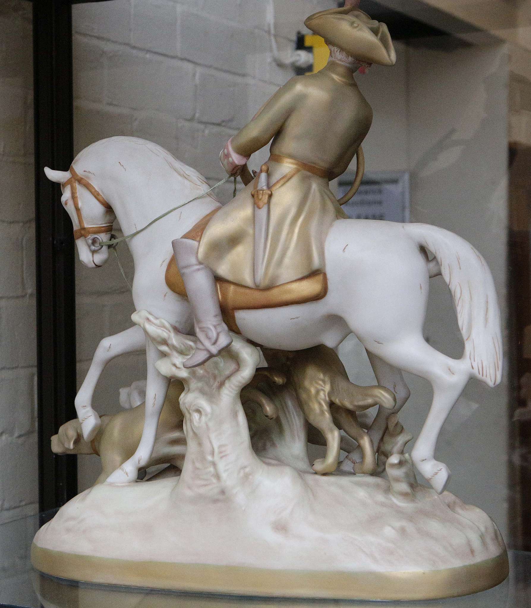 A Royal Dux porcelain group of a French hunter on - Image 3 of 3