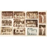 Postcards; mainly topographical, Alexandria etc, but a good selection of cricket teams c.1915, 100+