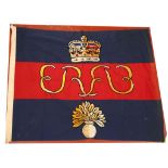 Grenadier Guards colours flag, hand embroidered, Queen's Crown, 116 x 135cm approx