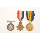 Officer WWI medals; 1914 Star and Victory awarded to 7461 Sjt. J. Daly, R. Innis, Fus.(