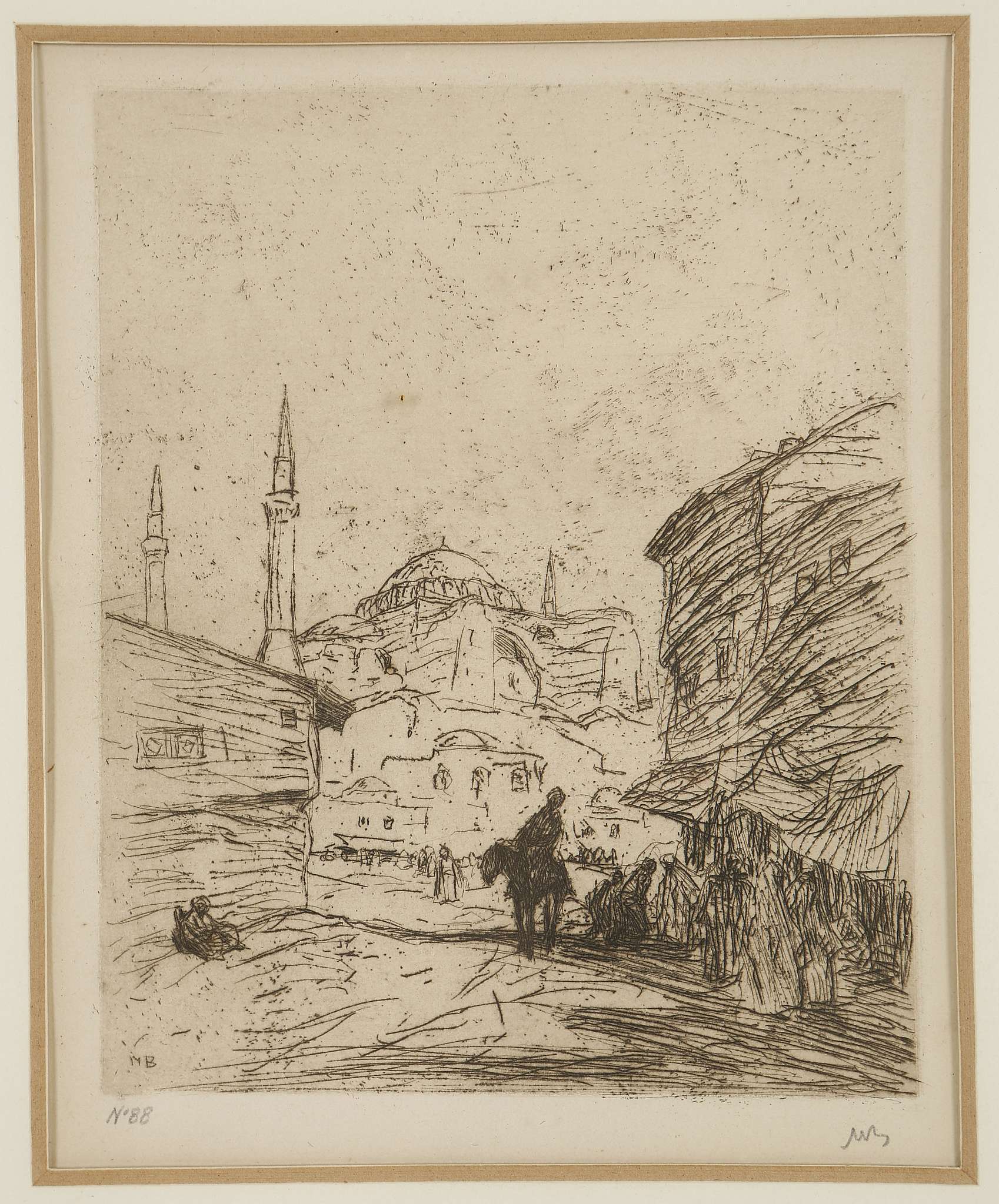 Marius Bauer 1867-1932, three drypoint etchings, each signed, mounted and framed (3) - Image 16 of 20