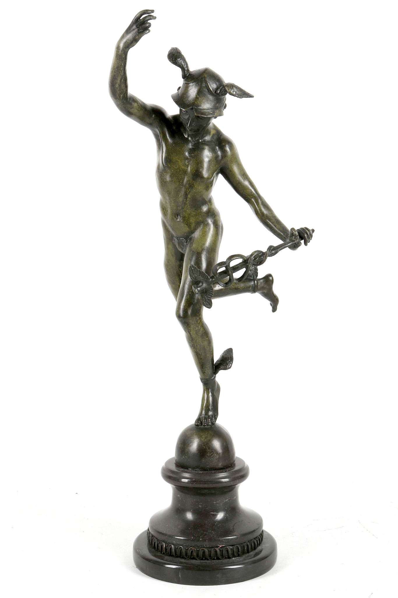 A bronze figure of  Mercury after the  Renaissance, signed