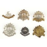 British Army military cap badges; Bedforshire & Herefordshire cap badges, Yorkshire Hussar's (