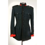 Royal Green Jackets Officer's No.1, dress uniform of jacket and trousers, c.1935, and later