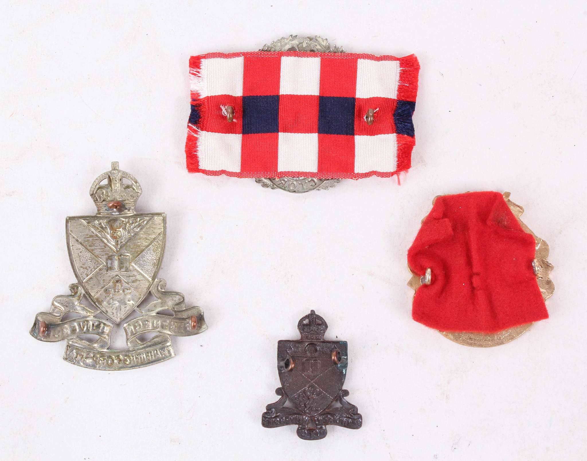 Military cap badges; Edinburgh University Training Corps (T.A.), St. Andrew's University (U.T.C.), - Image 2 of 4