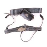 British Army  Warwickshire Rifles Volunteers Officer's cross belt, belt & dispatch pouch with