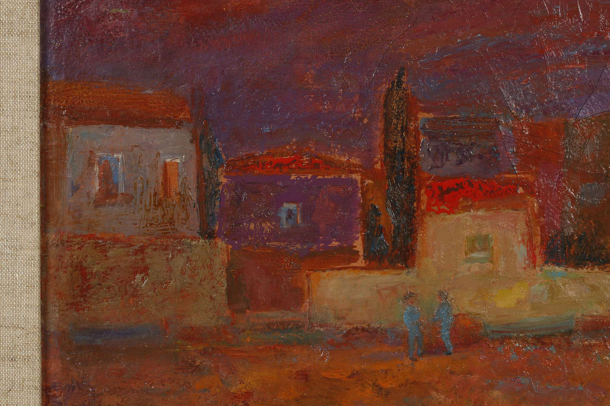 Muriel Rose R.B.A. R.O.I., 1923-2012, 'Beach, Spain', oil on canvas, signed lower right, label verso - Image 3 of 7