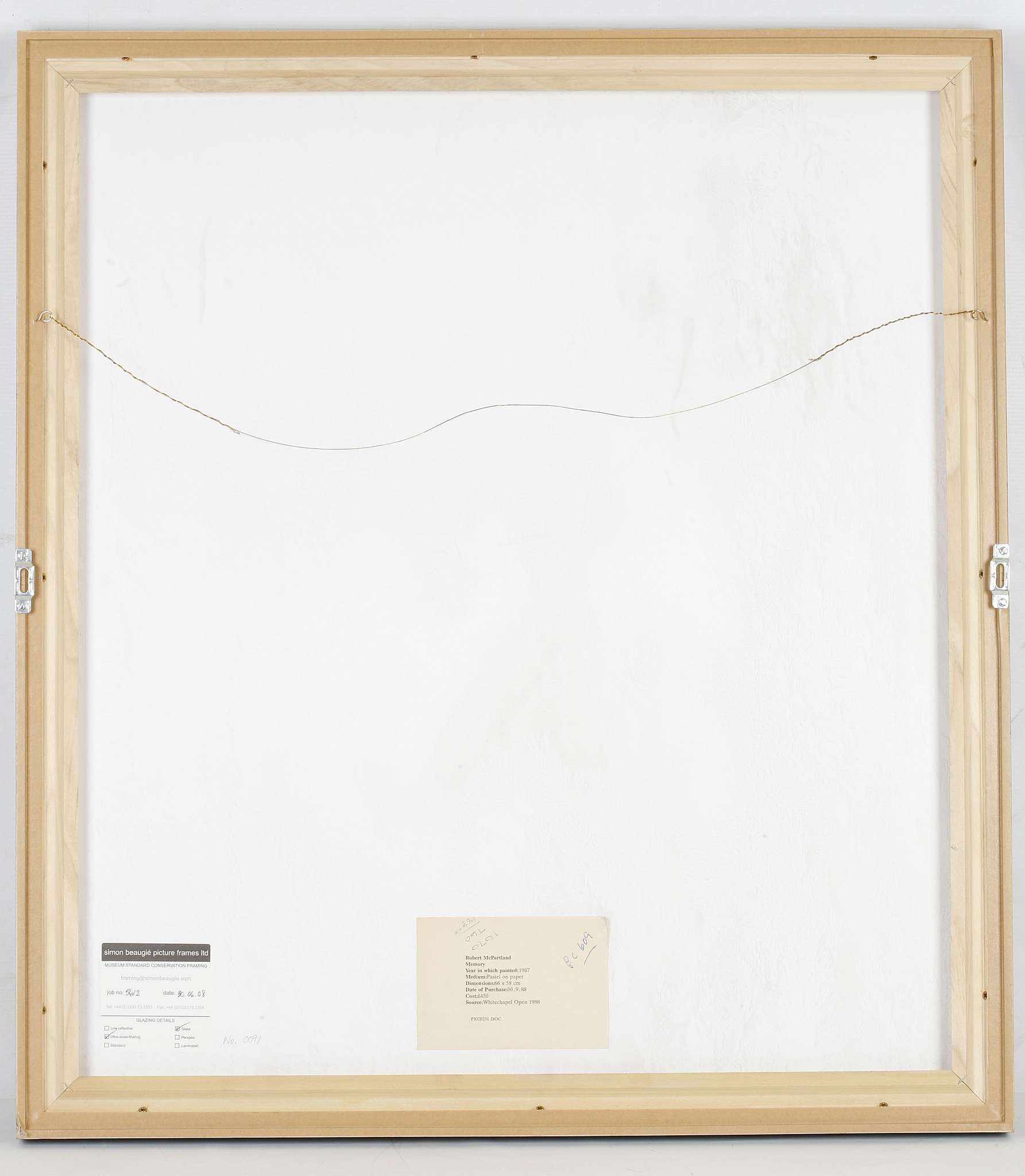 Robert McPartland, Modern British School, 'Memory', pastel on paper, 1987, inscribed verso, - Image 8 of 10