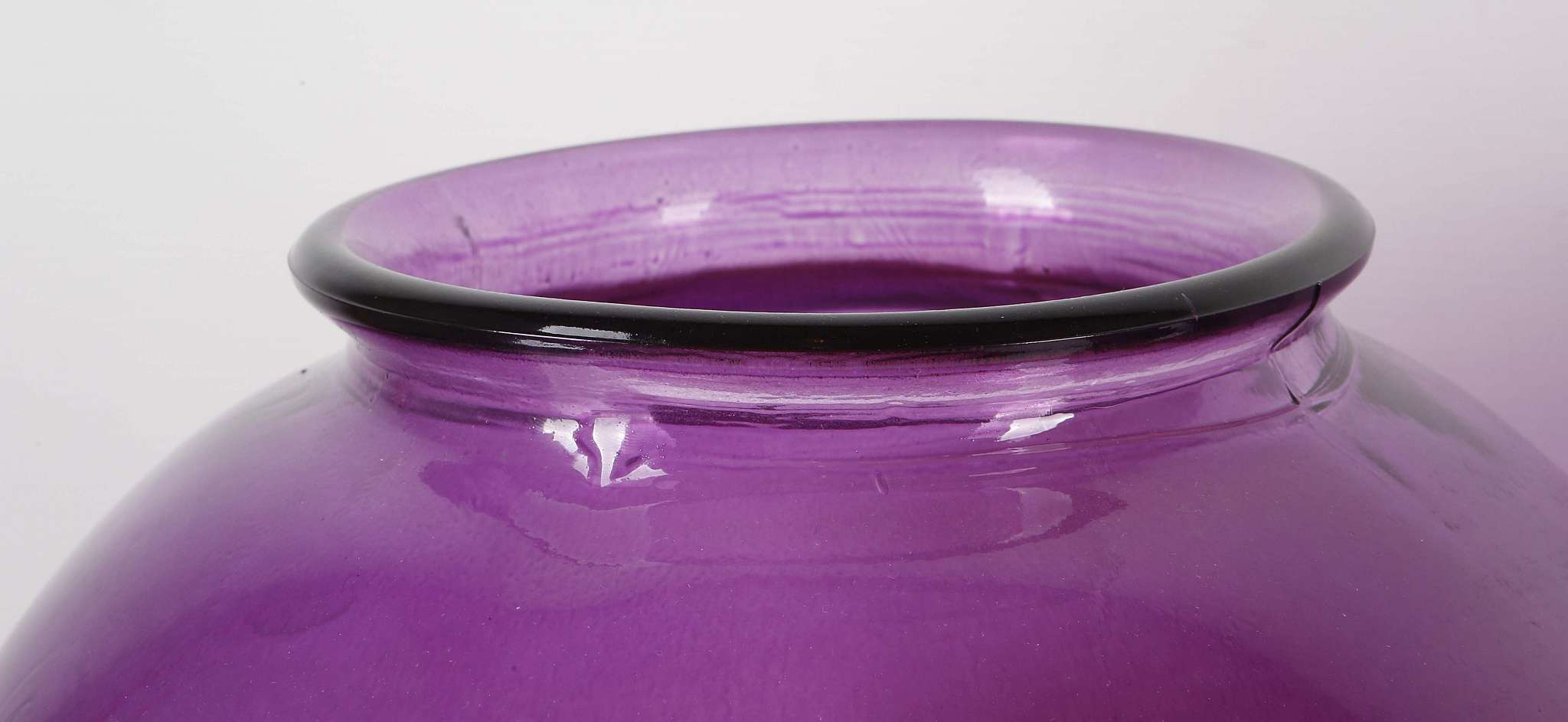 A pair of large ovoid glass vases, shading from amethyst to amber, 43cm high (2) - Image 2 of 3