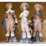 Three Lladro porcelain figures (Musketeers) (3)