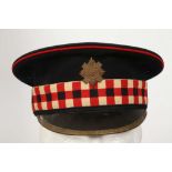 Scots Guards post war peak cap, Compton & Webb, No.2 dress peak cap, Officer's beret with gilt