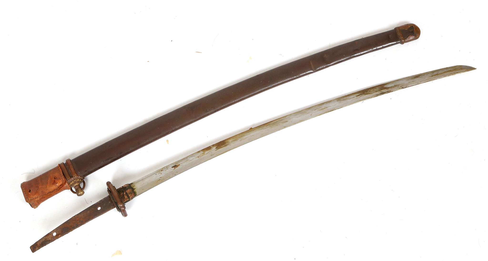 Japanese WWII sword Shin-Gunto, partial cloth boun