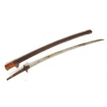 Japanese WWII sword Shin-Gunto, partial cloth boun