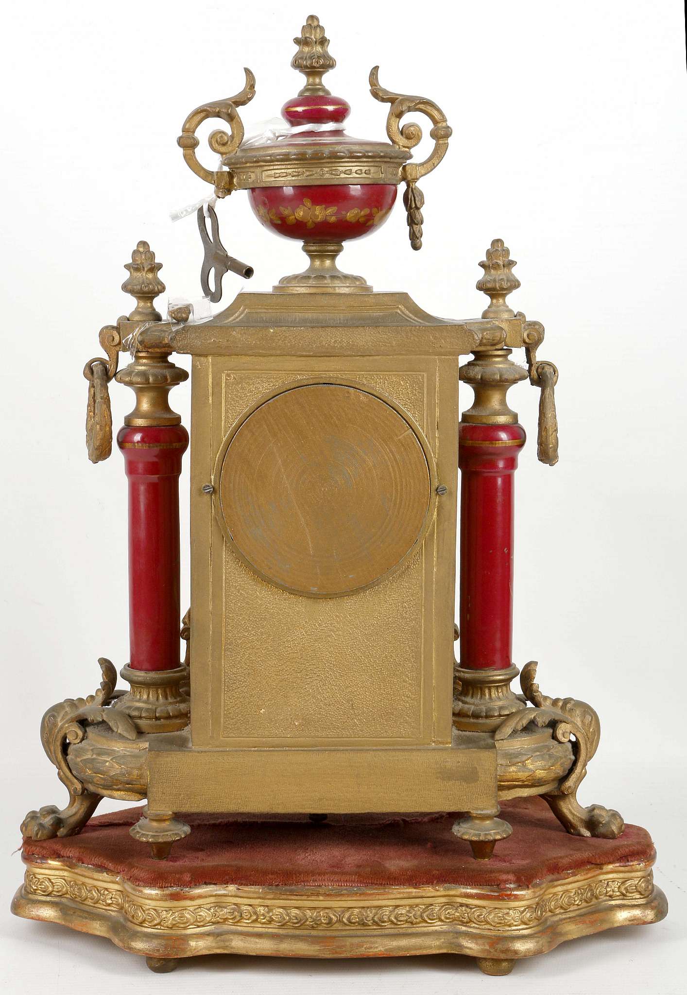 A late 19th Century clock, Louis XVI style, porcel - Image 3 of 3