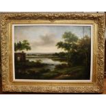 Mid 19th Century, English School, 'Lakeland Landscape', oil on canvas, indistinctly signed lower
