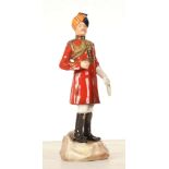 WITHDRAWN Michael Sutty porcelain sample study of an Indian Army Officer Governor's Bodyguard,