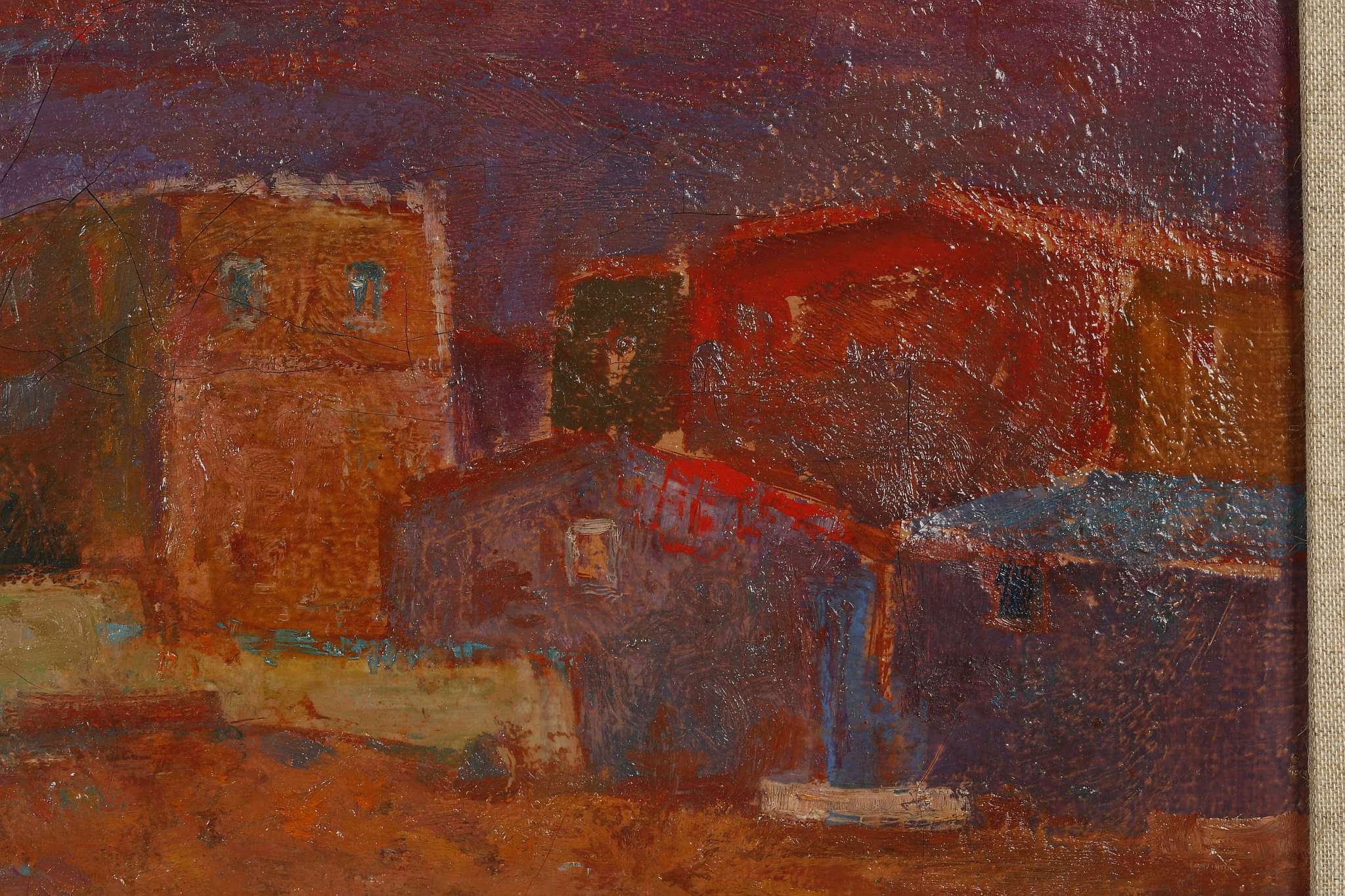 Muriel Rose R.B.A. R.O.I., 1923-2012, 'Beach, Spain', oil on canvas, signed lower right, label verso - Image 4 of 7