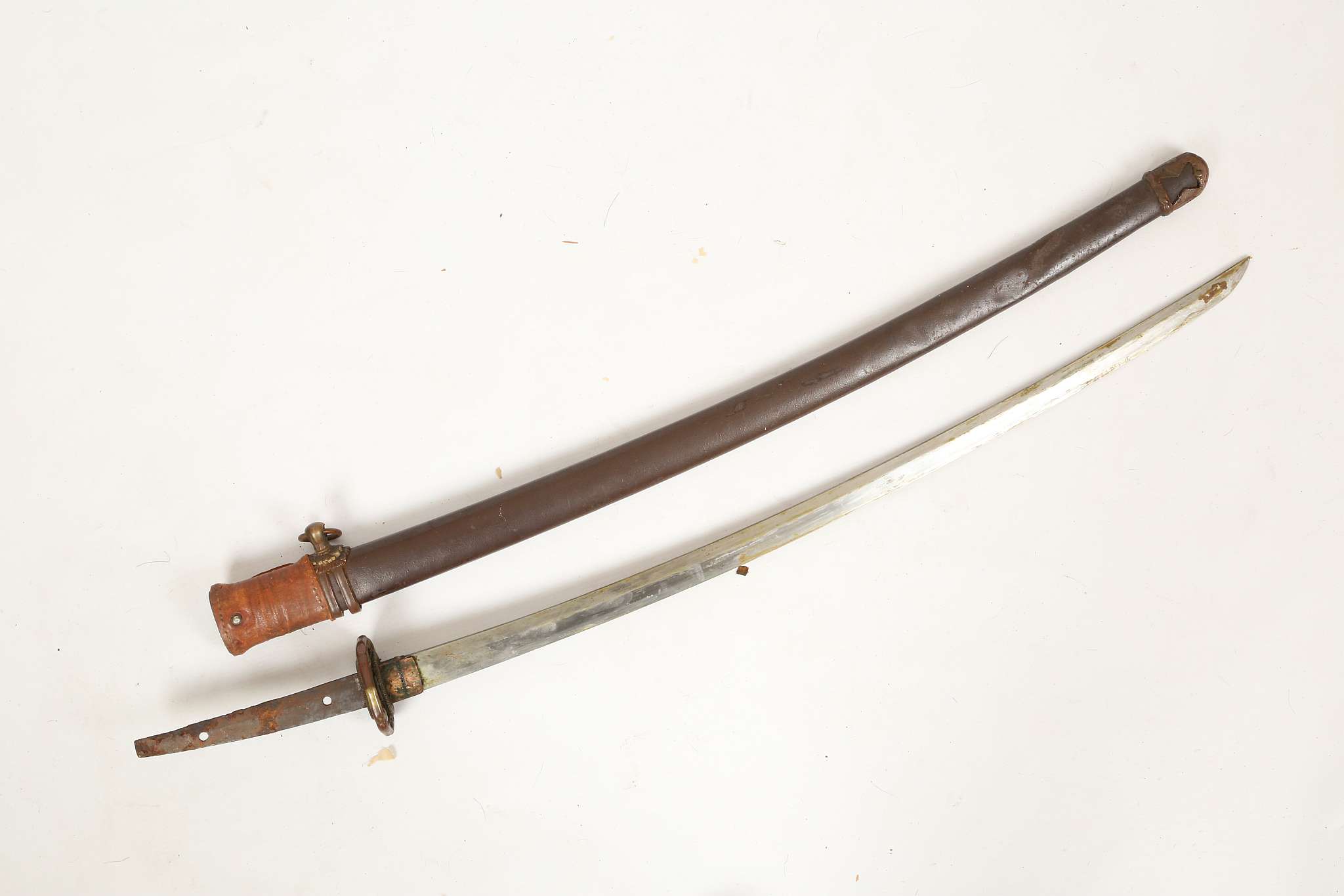 Japanese WWII sword Shin-Gunto, partial cloth boun - Image 3 of 6