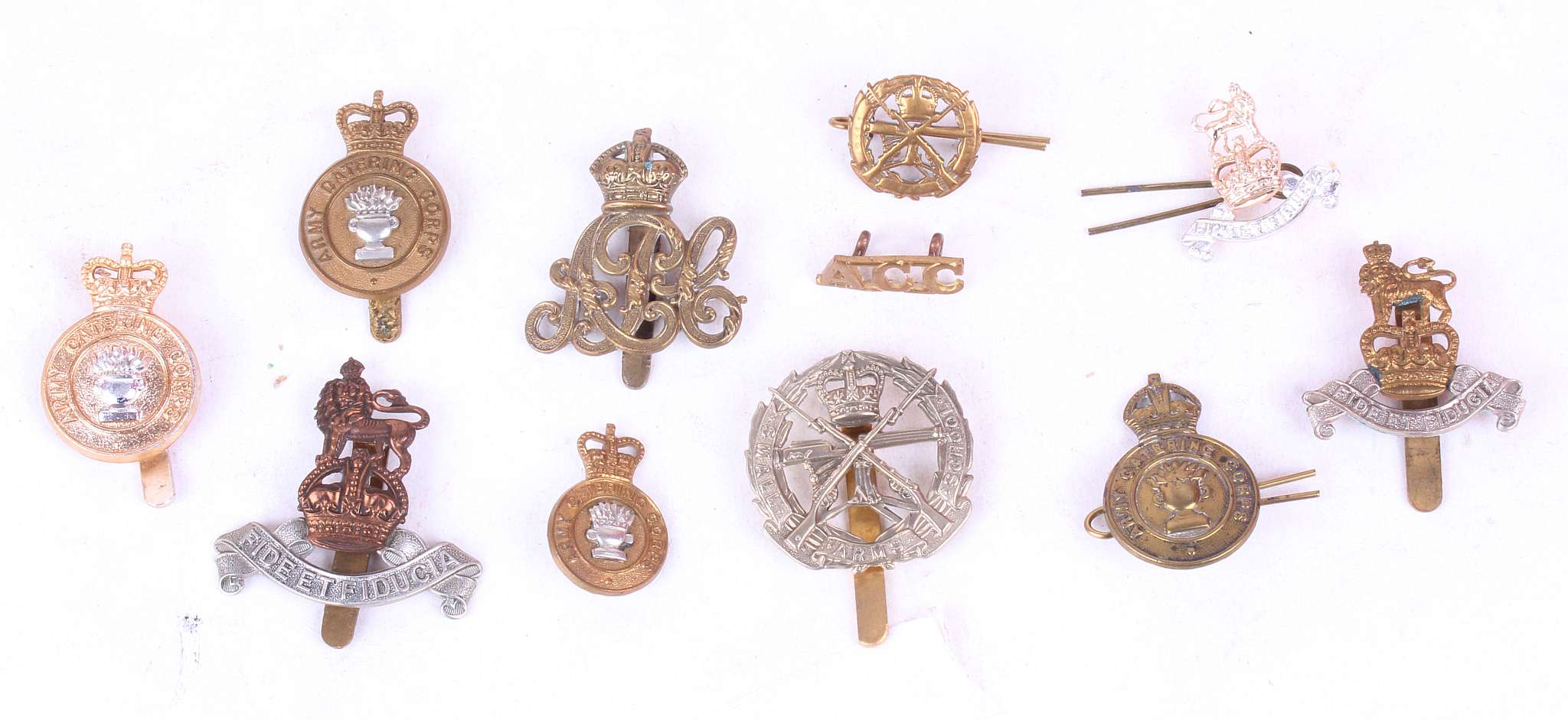 Royal Marines helmet plate & other Marine badges together with British Army military cap badges; - Image 3 of 4