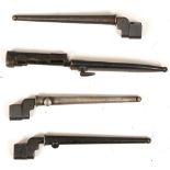 Stick bayonets; No. 4 MK I and II x 2 and FN R1 contemporary bayonet (4)