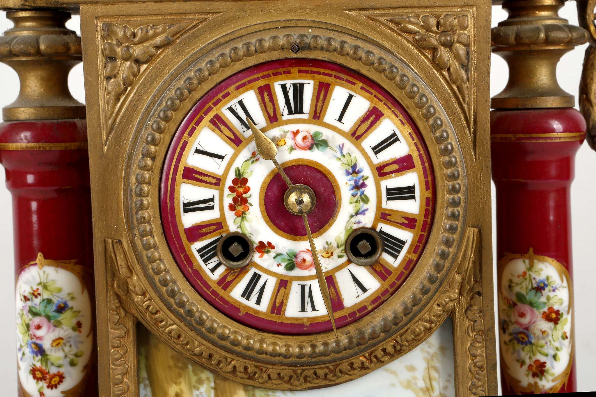 A late 19th Century clock, Louis XVI style, porcel - Image 2 of 3