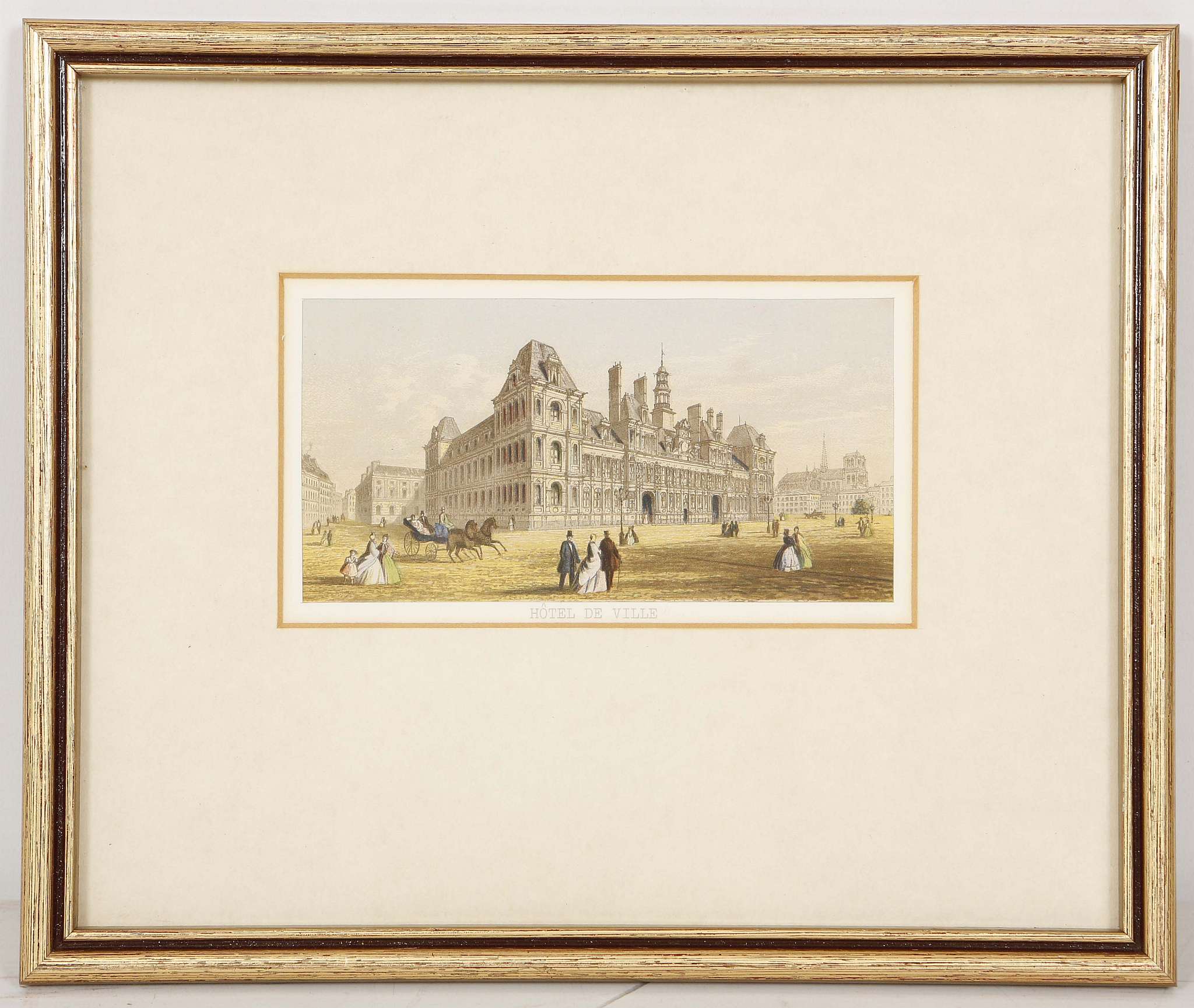 A set of four mounted and framed Baxter prints; 'Colonne de Juillet', 'Le Pantheon', Hotel de - Image 10 of 12