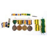 WWI and Territorial four medal group awarded to 240098 Sjt. J. Parsons SOM L.I. (Somerset Light