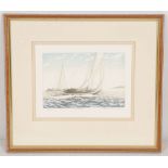 John McInly, 20th Century British, a pair of limited edition marine etchings; 'Easterly' (No. 206 of