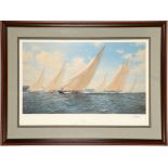 Steven Dews, 'Britannia, 1933, Racing in the Solent', a limited edition lithograph, no. 427 of