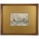 A pair of marine watercolours by C. Britcher, fram