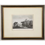 A selection of seven etchings and prints including an etching by Sir David Young Cameron, 'The