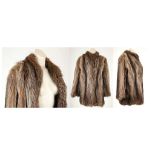 AN ATTRACTIVE FOX FUR COAT, by Mondial Vienna, full length sleeves and falling just below the hips