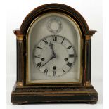 A chinnoserie decorated mantel clock with Westmins