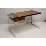 A 1970's MERROW ASSOCIATES DESK, rosewood top with