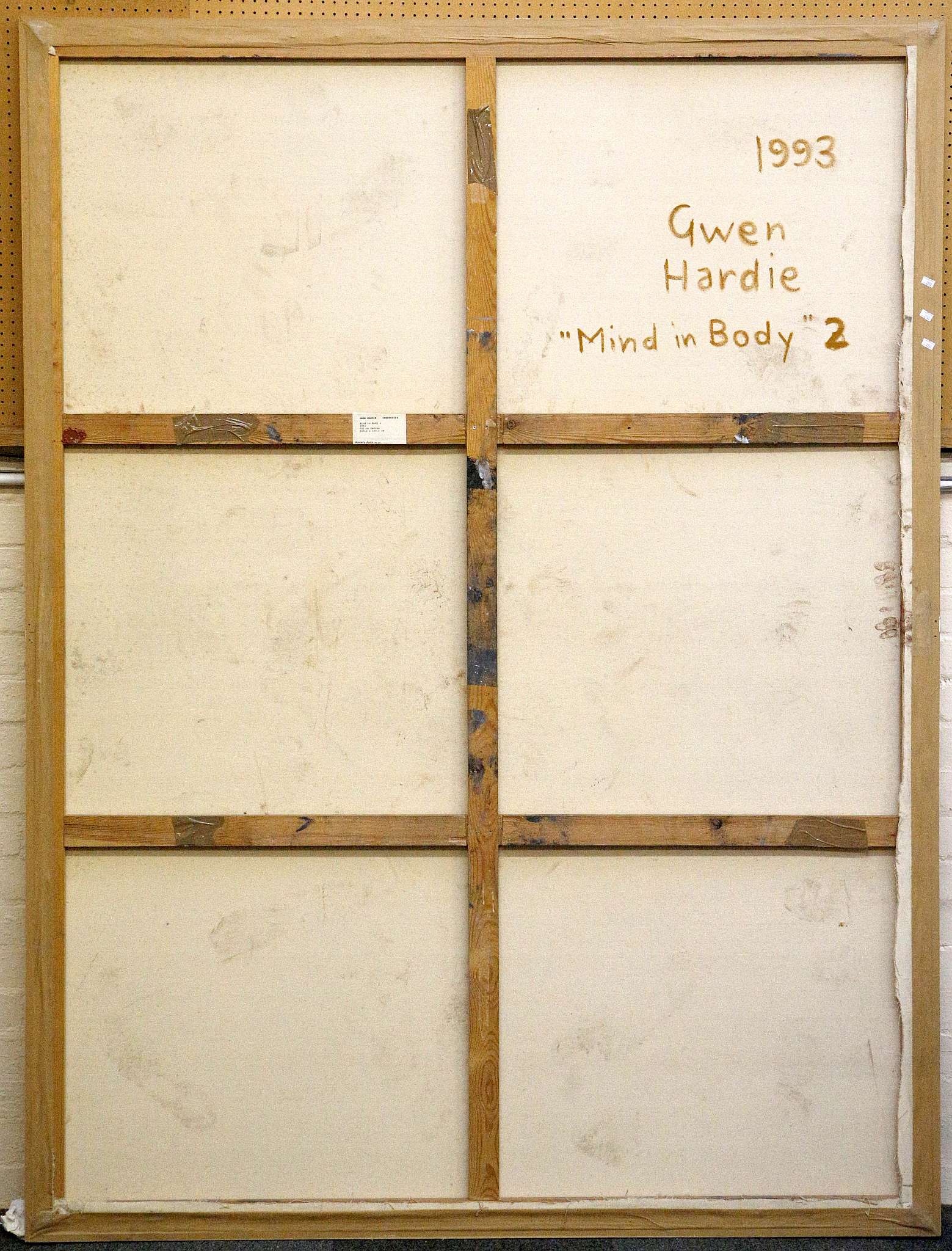 GWEN HARDIE (BRITISH, b.1962), 'MIND IN BODY II', 1993, contemporary Scottish school, oil on canvas, - Image 4 of 6