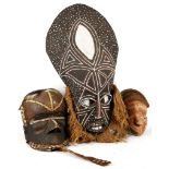 Three African masks.