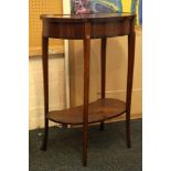An early 20th Century, rosewood kidney shape occas
