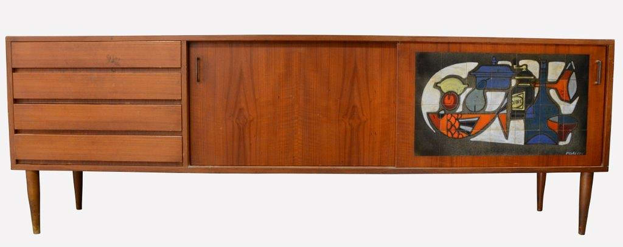Vigneron, mid 20th Century, teak sideboard, abstra