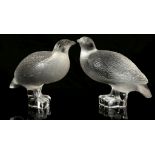 LALIQUE, FRANCE, a pair of mid 20th century moulde
